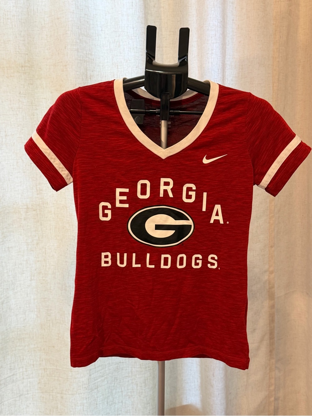 Nike Georgia Bulldogs Red V-Neck Tee women’s